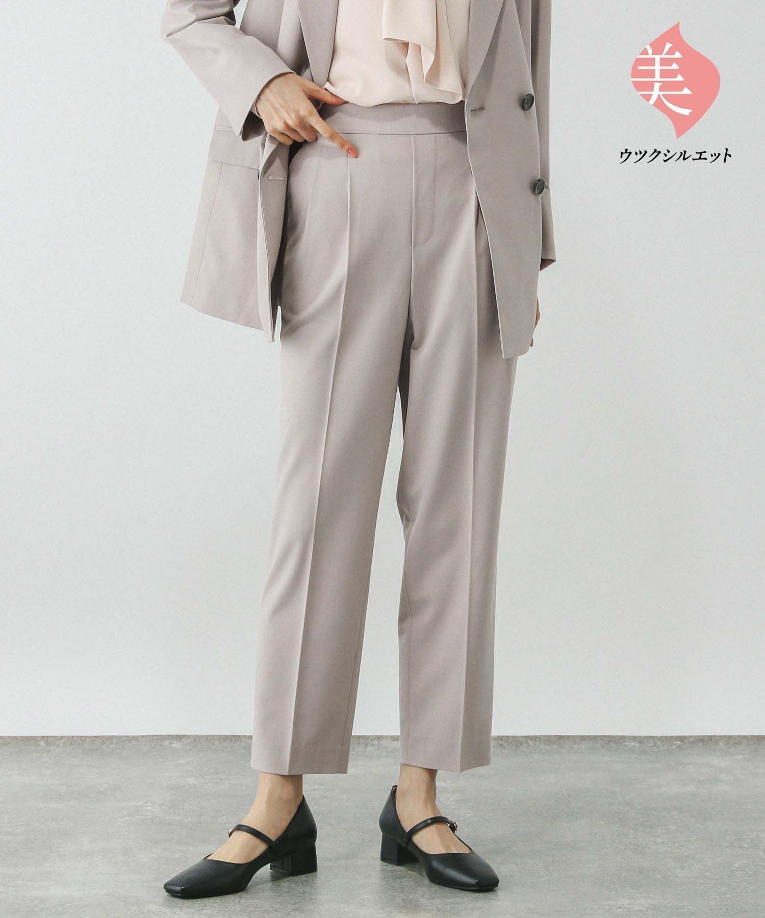 【グローバルワーク/GLOBAL WORK】のウツクシルエットテーパードパンツ/133595 インテリア・キッズ・メンズ・レディースファッション・服の通販 founy(ファニー) 　ファッション　Fashion　レディースファッション　WOMEN　パンツ　Pants　ストレッチ　Stretch　フロント　Front　人気　Popularity　グレージュ11|ID: prp329100004269731 ipo3291000000031673145