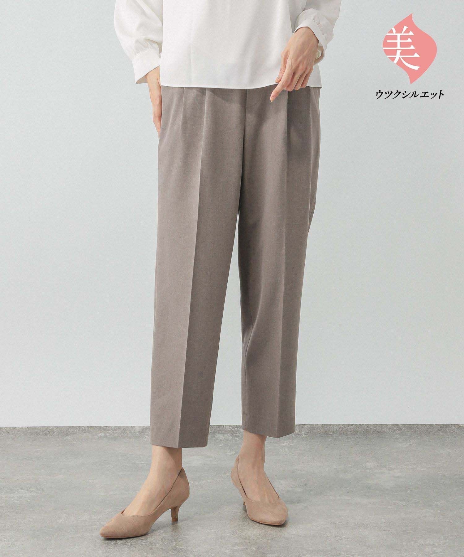 【グローバルワーク/GLOBAL WORK】のウツクシルエットテーパードパンツ/133595 インテリア・キッズ・メンズ・レディースファッション・服の通販 founy(ファニー) 　ファッション　Fashion　レディースファッション　WOMEN　パンツ　Pants　ストレッチ　Stretch　フロント　Front　人気　Popularity　モカ54|ID: prp329100004269731 ipo3291000000031673147