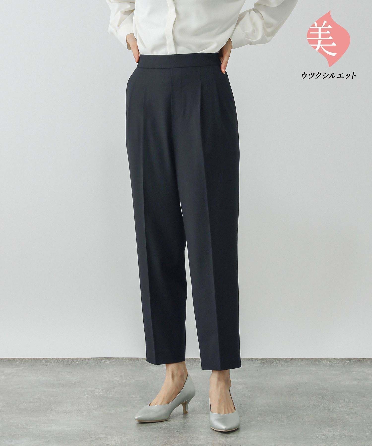 【グローバルワーク/GLOBAL WORK】のウツクシルエットテーパードパンツ/133595 インテリア・キッズ・メンズ・レディースファッション・服の通販 founy(ファニー) 　ファッション　Fashion　レディースファッション　WOMEN　パンツ　Pants　ストレッチ　Stretch　フロント　Front　人気　Popularity　ネイビー88|ID: prp329100004269731 ipo3291000000031673152