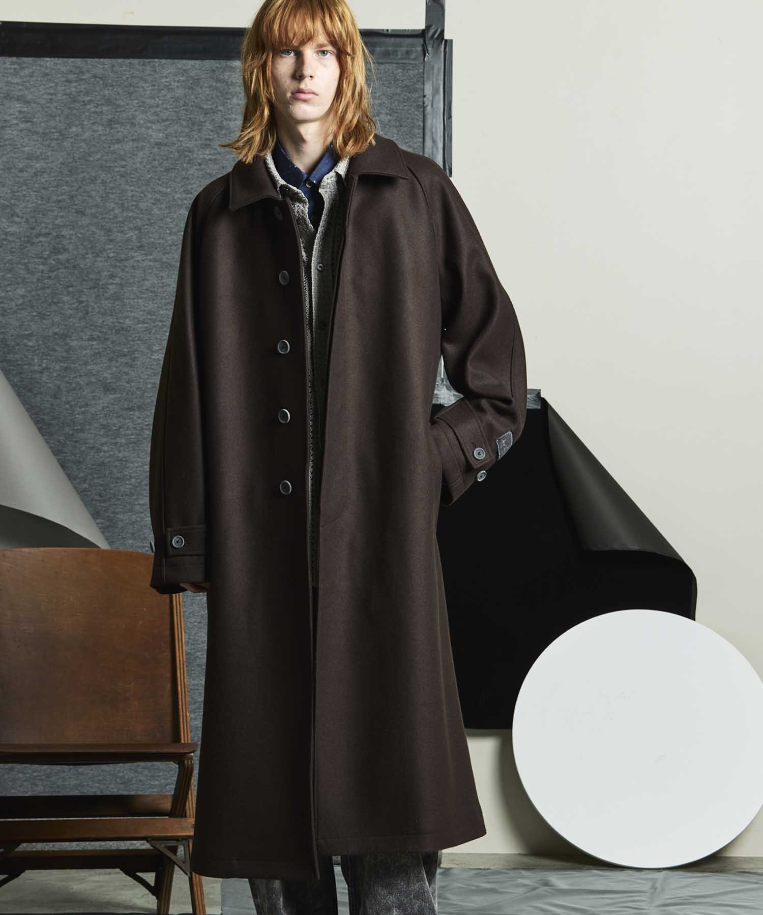 【メゾンスペシャル/MAISON SPECIAL】のSuper140s Prime-Over Melton Balmachan Coat インテリア・キッズ・メンズ・レディースファッション・服の通販 founy(ファニー) 　ファッション　Fashion　レディースファッション　WOMEN　アウター　Coat Outerwear　コート　Coats　インナー　Inner　スタンド　Stand　スリーブ　Sleeve　パターン　Pattern　フロント　Front　ベーシック　Basic　防寒　Cold Protection　メルトン　Melton　ラグジュアリー　Luxury　BRN|ID: prp329100004272800 ipo3291000000029872832