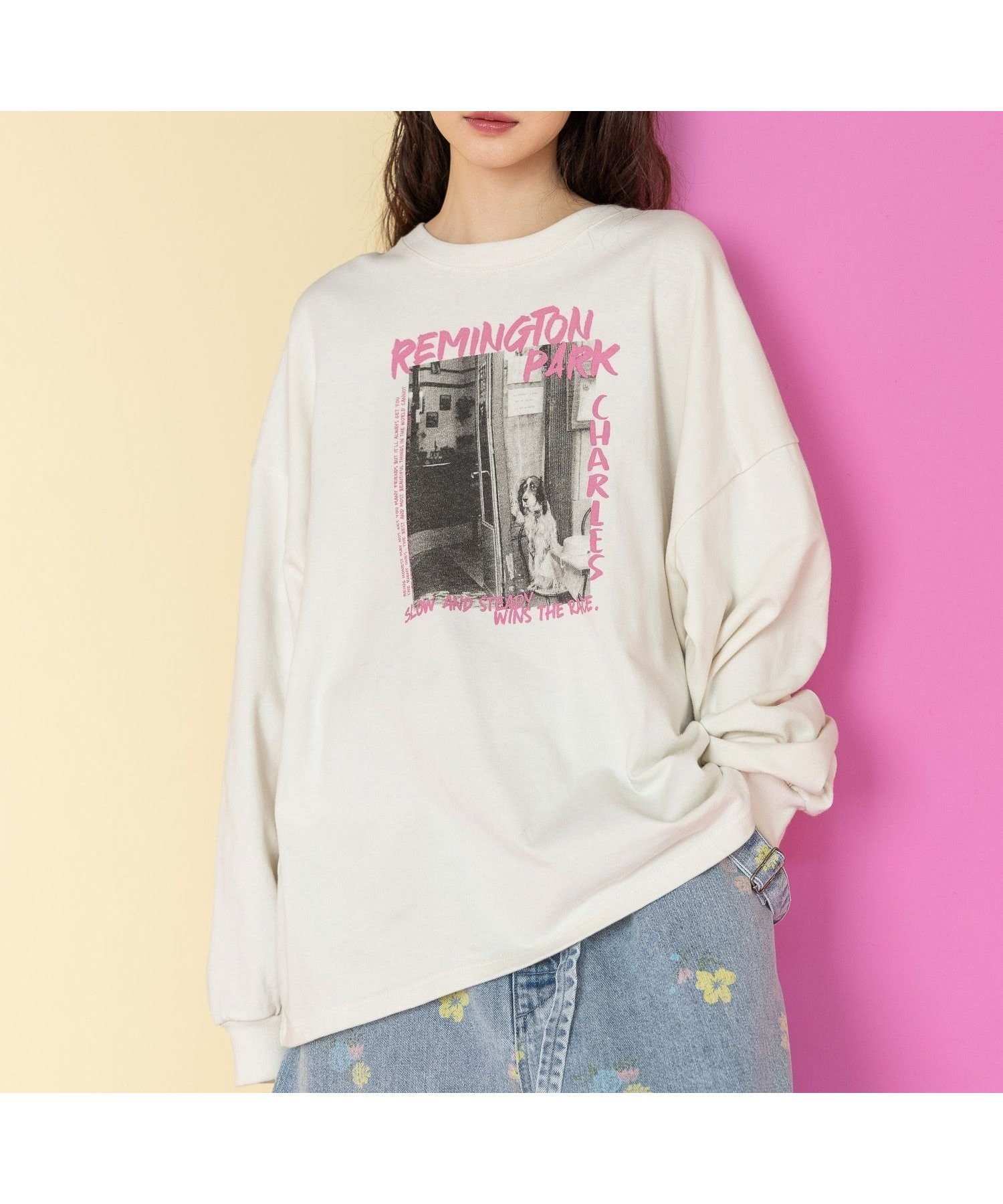 【ニコアンド/niko and】のアソートフォトロングTシャツ 人気、トレンドファッション・服の通販 founy(ファニー) 　ファッション　Fashion　レディースファッション　WOMEN　トップス・カットソー　Tops/Tshirt　シャツ/ブラウス　Shirts/Blouses　ロング / Tシャツ　T-Shirts　おすすめ　Recommend　カットソー　Cut And Sew　シンプル　Simple　スリーブ　Sleeve　プリント　Print　ロング　Long　 other-1|ID: prp329100004272858 ipo3291000000029684618