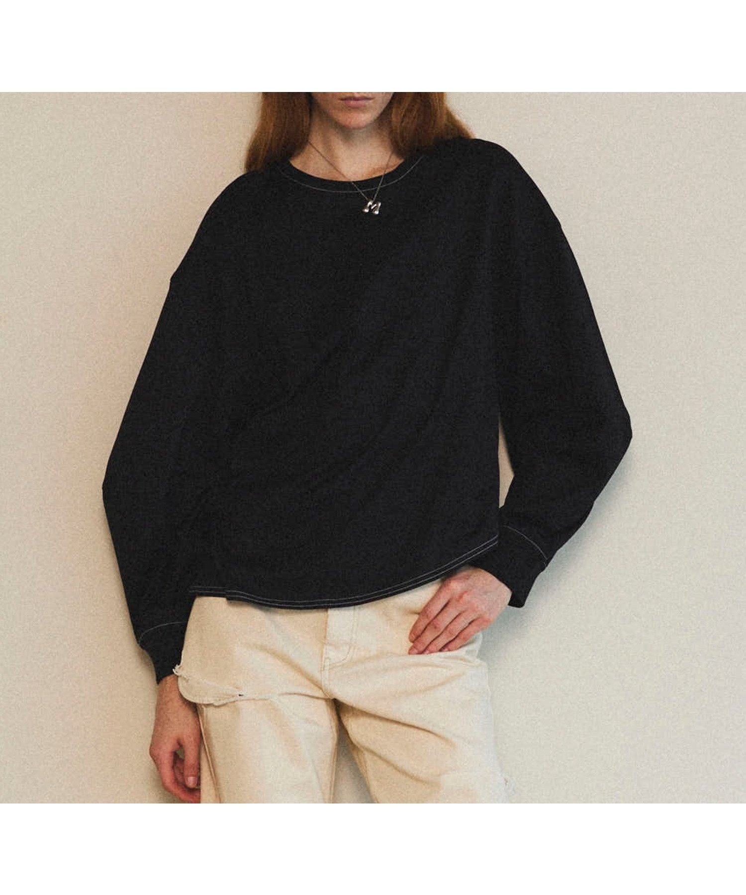 【メゾンスペシャル/MAISON SPECIAL】のCocoon Sleeve Long Sleeve T-shirt インテリア・キッズ・メンズ・レディースファッション・服の通販 founy(ファニー) 　ファッション　Fashion　レディースファッション　WOMEN　トップス・カットソー　Tops/Tshirt　シャツ/ブラウス　Shirts/Blouses　ロング / Tシャツ　T-Shirts　シンプル　Simple　デニム　Denim　トレンド　Trend　リラックス　Relax　BLK|ID: prp329100004273336 ipo3291000000029835871