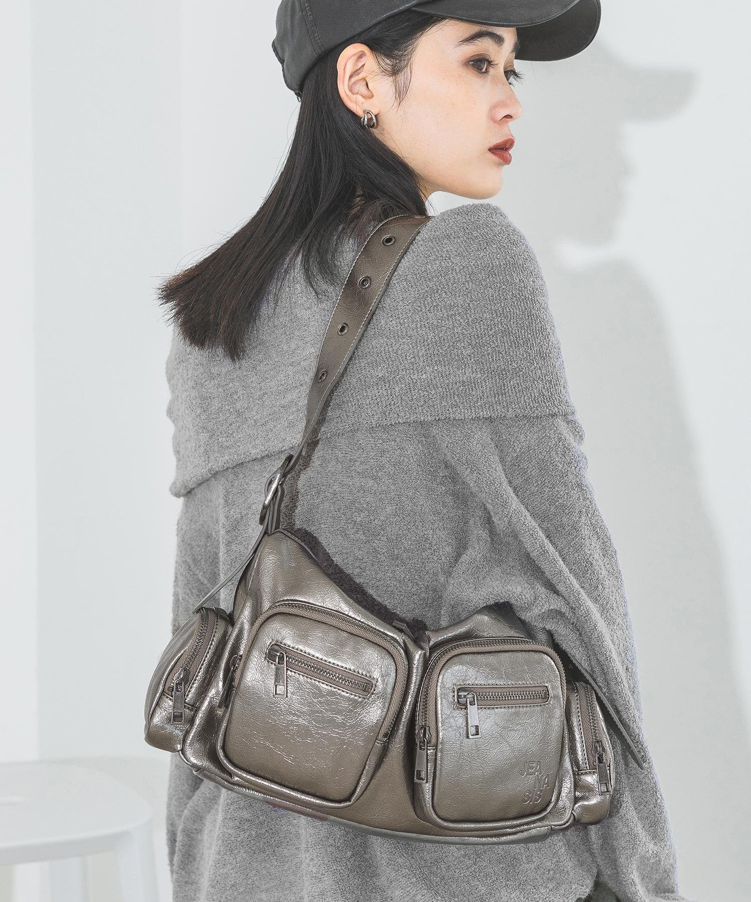 【ジーナシス/JEANASiS】の4ポケットワンショルダーBAG 人気、トレンドファッション・服の通販 founy(ファニー) 　ファッション　Fashion　レディースファッション　WOMEN　バッグ　Bag　ショルダー　Shoulder　トレンド　Trend　フェイクレザー　Faux Leather　ポケット　Pocket　 other-1|ID: prp329100004274457 ipo3291000000029926143