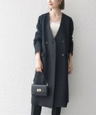 【シップス フォー ウィメン/SHIPS】のSHIPS any 洗濯機可能 ダブルクロス ノーカラー コート NAVY BLUE ブラック|ID: prp329100004275094 ipo3291000000030143090