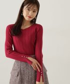 【プロポーション ボディドレッシング/PROPORTION BODY DRESSING】のハートカットアイレットリブニット 24AW 人気、トレンドファッション・服の通販 founy(ファニー) ファッション Fashion レディースファッション WOMEN トップス・カットソー Tops/Tshirt ニット Knit Tops 2024年 2024 2024-2025秋冬・A/W Aw/Autumn/Winter/Fw/Fall/2024-2025 アイレット Eyelet スリット Slit デコルテ Decolletage パール Pearl thumbnail レッド|ID: prp329100004275464 ipo3291000000030143755