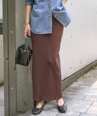 【リヴドロワ/RIVE DROITE】の【マイナス3kg/レビュー高評価 】リブタイトスカート 人気、トレンドファッション・服の通販 founy(ファニー) ファッション Fashion レディースファッション Ladies' Fashion Online スカート Skirt スリット Slit リブニット Rib Knit ロング Long thumbnail ブラウン|ID: prp329100004275867 ipo3291000000032605119