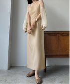 【ジュノア/JUNOAH】のLouere ボリューム袖ワンピース 人気、トレンドファッション・服の通販 founy(ファニー) ファッション Fashion レディースファッション WOMEN ワンピース Dress thumbnail ライトベージュ|ID: prp329100004276067 ipo3291000000029917112