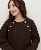 【ナチュラルクチュール/natural couture】の釦デザインケーブルニット 人気、トレンドファッション・服の通販 founy(ファニー) ファッション Fashion レディースファッション WOMEN トップス・カットソー Tops/Tshirt ニット Knit Tops 2024年 2024 2024-2025秋冬・A/W Aw/Autumn/Winter/Fw/Fall/2024-2025 おすすめ Recommend デニム Denim フェミニン Feminine フロント Front エレガント 上品 Elegant thumbnail ブラウン|ID: prp329100004277355 ipo3291000000030155387