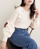 【ナチュラルクチュール/natural couture】の釦デザインケーブルニット 人気、トレンドファッション・服の通販 founy(ファニー) ファッション Fashion レディースファッション WOMEN トップス・カットソー Tops/Tshirt ニット Knit Tops 2024年 2024 2024-2025秋冬・A/W Aw/Autumn/Winter/Fw/Fall/2024-2025 おすすめ Recommend デニム Denim フェミニン Feminine フロント Front エレガント 上品 Elegant thumbnail オフホワイト|ID: prp329100004277355 ipo3291000000030155389