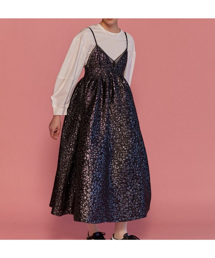 【メゾンスペシャル/MAISON SPECIAL】のLame Jacquard Volume Silhouette Dress インテリア・キッズ・メンズ・レディースファッション・服の通販 founy(ファニー) https://founy.com/ ファッション Fashion レディースファッション WOMEN ワンピース Dress ドレス Party Dresses フィット Fit フォーマル Formal マキシ Maxi |ID: prp329100004277800 ipo3291000000029706237