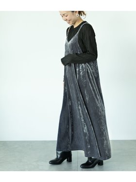 【テチチ/Te chichi】のクラッシュベロアキャミワンピース 人気、トレンドファッション・服の通販 founy(ファニー) ファッション Fashion レディースファッション WOMEN ワンピース Dress キャミワンピース No Sleeve Dresses カットソー Cut And Sew キャミワンピース Cami Dress クラッシュ Crash ベロア Velor |ID:prp329100004278681