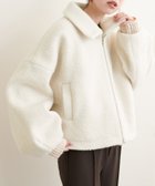 【ナチュラルクチュール/natural couture】のシープボアショートZIPコート オフホワイト|ID: prp329100004278746 ipo3291000000030141483