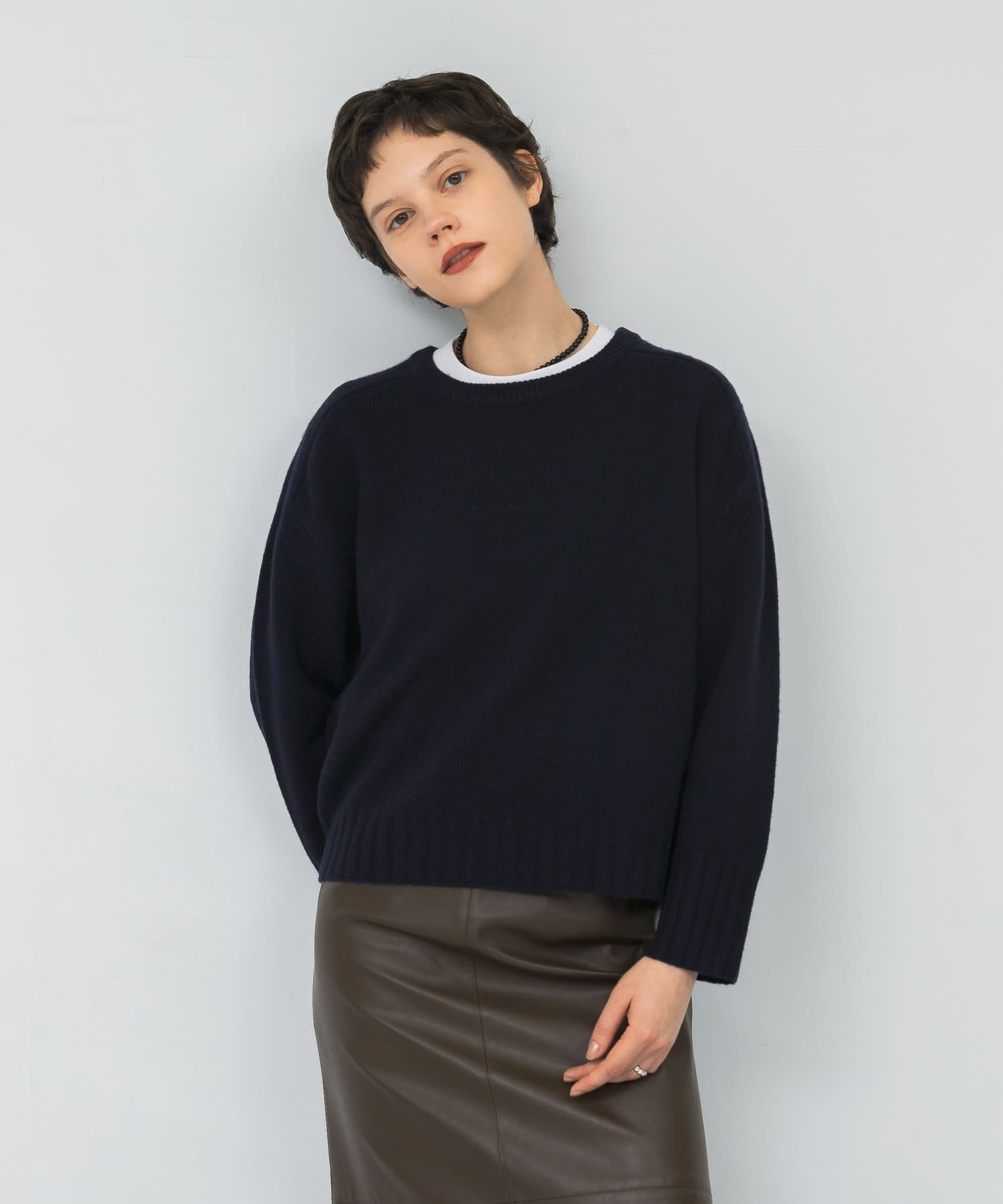 【アーバンリサーチ/URBAN RESEARCH】のHAMILTON WOOL クルーネックニット インテリア・キッズ・メンズ・レディースファッション・服の通販 founy(ファニー) 　ファッション　Fashion　レディースファッション　WOMEN　トップス・カットソー　Tops/Tshirt　ニット　Knit Tops　カットソー　Cut And Sew　グリッター　Glitter　ショート　Short　シンプル　Simple　スラックス　Slacks　デニム　Denim　フレア　Flare　冬　Winter　A/W・秋冬　Aw・Autumn/Winter・Fw・Fall-Winter　おすすめ　Recommend　2024年　2024　2024-2025秋冬・A/W　Aw/Autumn/Winter/Fw/Fall/2024-2025　NAVY|ID: prp329100004279116 ipo3291000000030045848