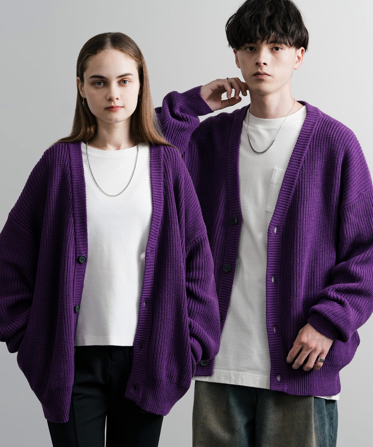 【ロッキーモンロー/Rocky Monroe】のオーバーサイズ ハイバルキーウォッシャブルニットカーディガン インテリア・キッズ・メンズ・レディースファッション・服の通販 founy(ファニー) 　ファッション　Fashion　レディースファッション　WOMEN　トップス・カットソー　Tops/Tshirt　ニット　Knit Tops　カーディガン　Cardigans　アクリル　Acrylic　インナー　Inner　スラックス　Slacks　デニム　Denim　トレンド　Trend　バランス　Balance　メンズ　Mens　リラックス　Relax　ルーズ　Loose　再入荷　Restock/Back In Stock/Re Arrival　おすすめ　Recommend　パープル|ID: prp329100004279144 ipo3291000000031127718