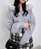 【イング/INGNI】の7Gファー付ニットパーカー 人気、トレンドファッション・服の通販 founy(ファニー) ファッション Fashion レディースファッション WOMEN トップス・カットソー Tops/Tshirt ニット Knit Tops パーカ Sweats A/W・秋冬 Aw・Autumn/Winter・Fw・Fall-Winter インナー Inner ガーリー Girly ダウン Down パーカー Hoodie フェミニン Feminine ベーシック Basic 秋 Autumn/Fall thumbnail グレー|ID: prp329100004279182 ipo3291000000029880570