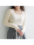 【コカ/COCA】のとろみリブUネック長袖Tシャツ 人気、トレンドファッション・服の通販 founy(ファニー) ファッション Fashion レディースファッション WOMEN トップス・カットソー Tops/Tshirt シャツ/ブラウス Shirts/Blouses ロング / Tシャツ T-Shirts とろみ Thickness ポケット Pocket 長袖 Long Sleeve thumbnail Ivory|ID: prp329100004279493 ipo3291000000030109392