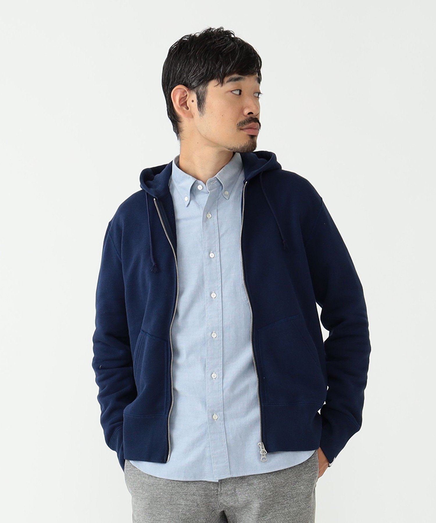 【ビームス/BEAMS / MEN】のLOOPWHEELER / 別注 Slim Zip Sweat Hoody インテリア・キッズ・メンズ・レディースファッション・服の通販 founy(ファニー) 　ファッション　Fashion　メンズファッション　MEN　スウェット　Sweat　スリム　Slim　トレンド　Trend　パターン　Pattern　フィット　Fit　別注　Special Order　P.NAVY|ID: prp329100004279682 ipo3291000000030301733