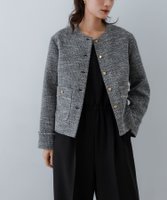【アーバンリサーチ/URBAN RESEARCH】のツイードノーカラージャケット 人気、トレンドファッション・服の通販 founy(ファニー) ファッション Fashion レディースファッション WOMEN アウター Coat Outerwear ジャケット Jackets ノーカラージャケット No Collar Leather Jackets 2025年 2025 2025春夏・S/S Ss,Spring/Summer,2025 インナー Inner コンパクト Compact ジャケット Jacket ツイード Tweed デニム Denim トレンド Trend ミックス Mix エレガント 上品 Elegant 夏 Summer S/S・春夏 Ss・Spring/Summer |ID:prp329100004280810