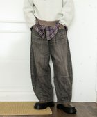 【ニコアンド/niko and】のNKJ 2024AW EASY BARREL DENIM2 ブラックデニム×ブラウン50|ID: prp329100004281858 ipo3291000000029823060