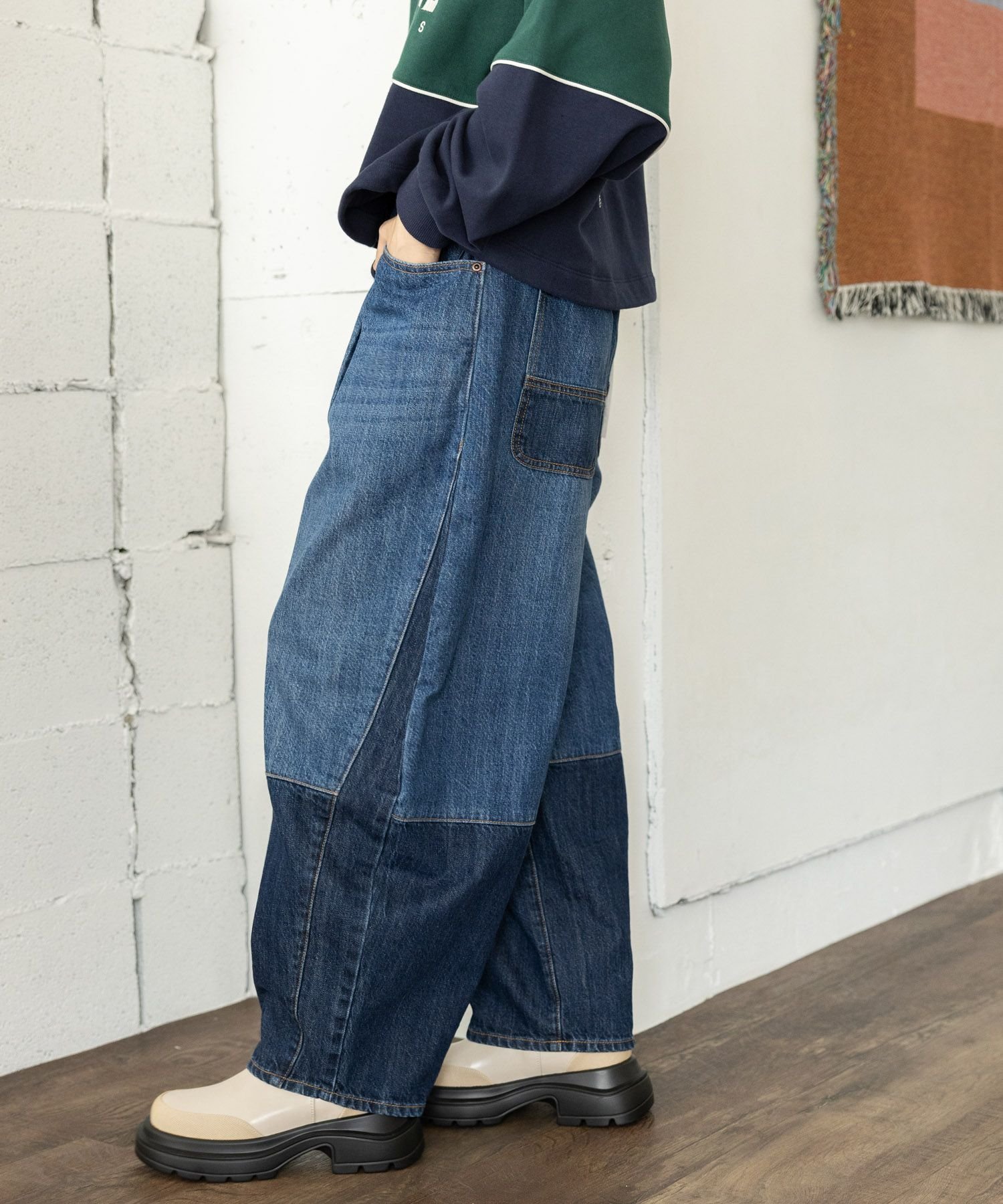 【ニコアンド/niko and】のNKJ 2024AW EASY BARREL DENIM2 インテリア・キッズ・メンズ・レディースファッション・服の通販 founy(ファニー) 　ファッション　Fashion　レディースファッション　WOMEN　2024年　2024　2024-2025秋冬・A/W　Aw/Autumn/Winter/Fw/Fall/2024-2025　おすすめ　Recommend　キャミソール　Camisole　グラデーション　Gradation　ジーンズ　Jeans　チュニック　Tunic　デニム　Denim　トレンド　Trend　ヨーク　Yoke　切替　Switching　インディゴ87|ID: prp329100004281858 ipo3291000000029823064