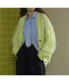 【メゾンスペシャル/MAISON SPECIAL】のTulle Layered Low Gauge Reversible Knit Cardigan LIME|ID: prp329100004282335 ipo3291000000029917154