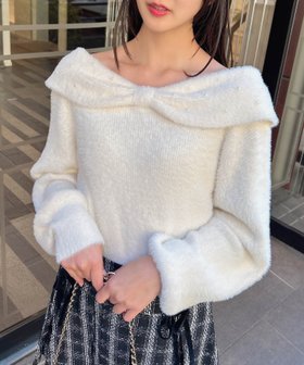 【イング/INGNI】のINGNI/12Gパール付フロントリボンフェザーニット 人気、トレンドファッション・服の通販 founy(ファニー) ファッション Fashion レディースファッション WOMEN トップス・カットソー Tops/Tshirt ニット Knit Tops オフショル Off Shoulder ガーリー Girly スマホ Smartphone デニム Denim バレエ Ballet パール Pearl フロント Front モチーフ Motif リボン Ribbon ロング Long |ID:prp329100004283885