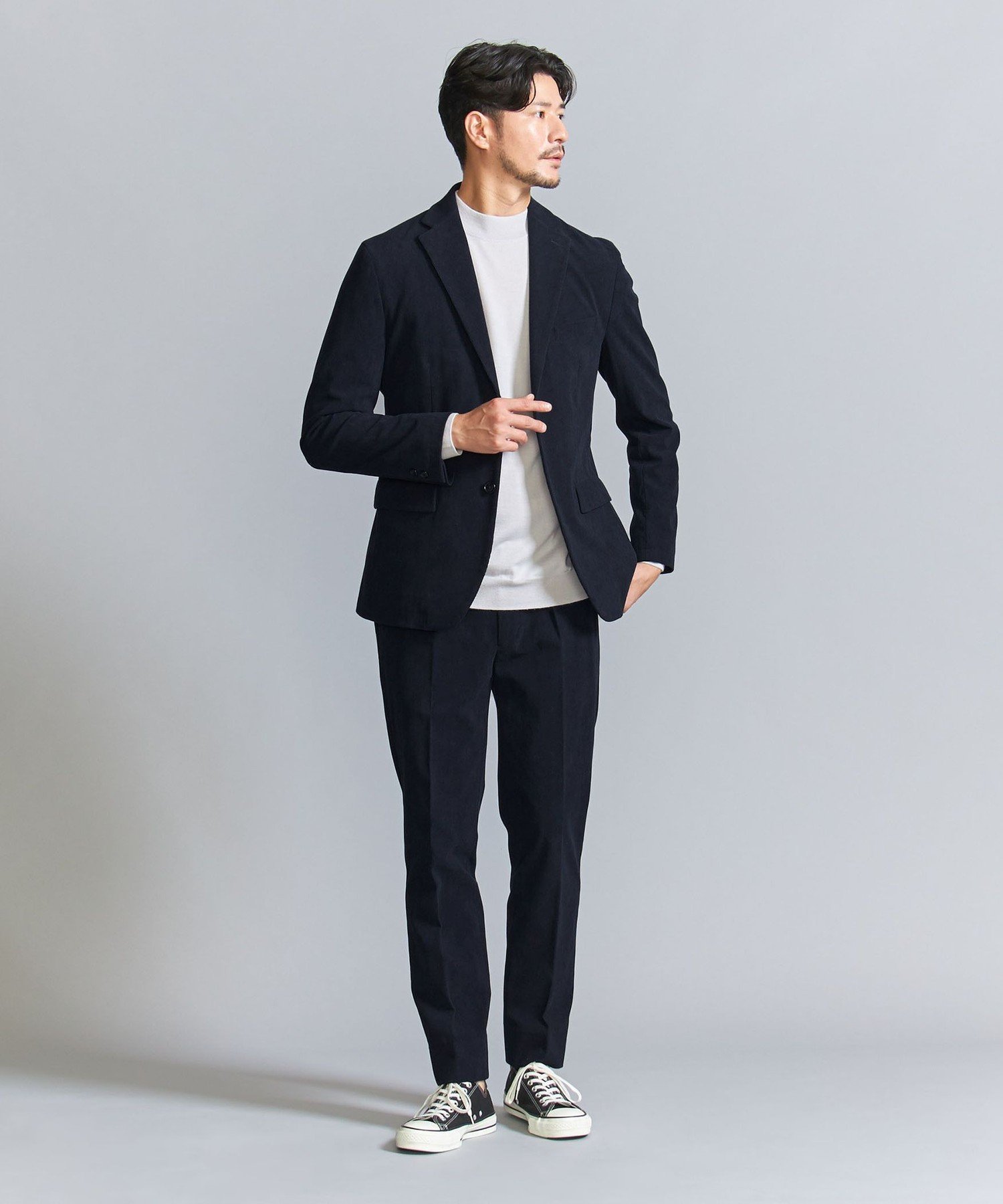 【ビューティ&ユース ユナイテッドアローズ/BEAUTY&YOUTH / UNITED ARROWS / MEN】の【WEB限定 WARDROBE SMART】テック コーデュロイ セットアップ/ジャケット イージーパンツ インテリア・キッズ・メンズ・レディースファッション・服の通販 founy(ファニー) 　ファッション　Fashion　メンズファッション　MEN　ボトムス　Bottoms/Men　インナー　Inner　コイン　Coin　コーデュロイ　Corduroy　シェイプ　Shape　ショルダー　Shoulder　ジャケット　Jacket　ストレッチ　Stretch　スマート　Smart　セットアップ　Set Up　バランス　Balance　ファブリック　Fabric　フィット　Fit　フラップ　Flap　プリーツ　Pleats　ポケット　Pocket　おすすめ　Recommend　NAVY|ID: prp329100004284501 ipo3291000000030098655