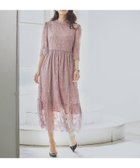 【ドレス/DRESS+】のレーススタンドカラーワンピースドレスパーティードレス ラベンダー|ID: prp329100004284683 ipo3291000000030284538