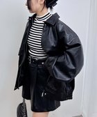 【イング/INGNI】のフェイクレザーBIGブルゾン 人気、トレンドファッション・服の通販 founy(ファニー) ファッション Fashion レディースファッション WOMEN アウター Coat Outerwear ブルゾン Blouson/Jackets おすすめ Recommend キャップ Cap ジャケット Jacket デニム Denim ビッグ Big フェイクレザー Faux Leather ブルゾン Blouson ボトム Bottom ミドル Middle ミニスカート Mini Skirt ロング Long 秋 Autumn/Fall A/W・秋冬 Aw・Autumn/Winter・Fw・Fall-Winter thumbnail クロ|ID: prp329100004285144 ipo3291000000030289304