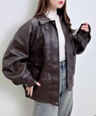 【イング/INGNI】のフェイクレザーBIGブルゾン 人気、トレンドファッション・服の通販 founy(ファニー) ファッション Fashion レディースファッション WOMEN アウター Coat Outerwear ブルゾン Blouson/Jackets おすすめ Recommend キャップ Cap ジャケット Jacket デニム Denim ビッグ Big フェイクレザー Faux Leather ブルゾン Blouson ボトム Bottom ミドル Middle ミニスカート Mini Skirt ロング Long 秋 Autumn/Fall A/W・秋冬 Aw・Autumn/Winter・Fw・Fall-Winter thumbnail ブラウン|ID: prp329100004285144 ipo3291000000030289305