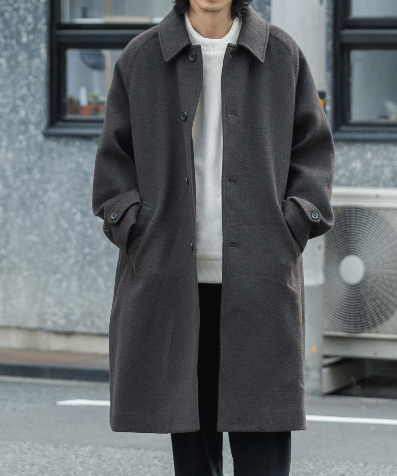 【アーバンリサーチ/URBAN RESEARCH / MEN】のバルカラーコート インテリア・キッズ・メンズ・レディースファッション・服の通販 founy(ファニー) 　ファッション　Fashion　メンズファッション　MEN　2024年　2024　2024-2025秋冬・A/W　Aw/Autumn/Winter/Fw/Fall/2024-2025　A/W・秋冬　Aw・Autumn/Winter・Fw・Fall-Winter　冬　Winter　ショルダー　Shoulder　スリーブ　Sleeve　ラップ　Wrap　今季　This Season　防寒　Cold Protection　BROWN|ID: prp329100004286465 ipo3291000000030046664