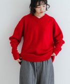 【アーバンリサーチ/URBAN RESEARCH】のカシミヤ混強縮Vネックニットプルオーバー RED|ID: prp329100004287643 ipo3291000000030026507