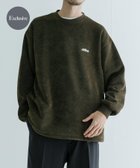 【アーバンリサーチ/URBAN RESEARCH / MEN】の『別注』THOUSAND MILE*UR ニットフリースクルーネックプルオーバー 人気、トレンドファッション・服の通販 founy(ファニー) ファッション Fashion メンズファッション MEN トップス・カットソー Tops/Tshirt/Men ニット Knit Tops 2024年 2024 2024-2025秋冬・A/W Aw/Autumn/Winter/Fw/Fall/2024-2025 A/W・秋冬 Aw・Autumn/Winter・Fw・Fall-Winter 冬 Winter シルバー Silver スマート Smart ダブル Double フェイス Face フォルム Form エレガント 上品 Elegant 別注 Special Order thumbnail KHAKI|ID: prp329100004290795 ipo3291000000030050601