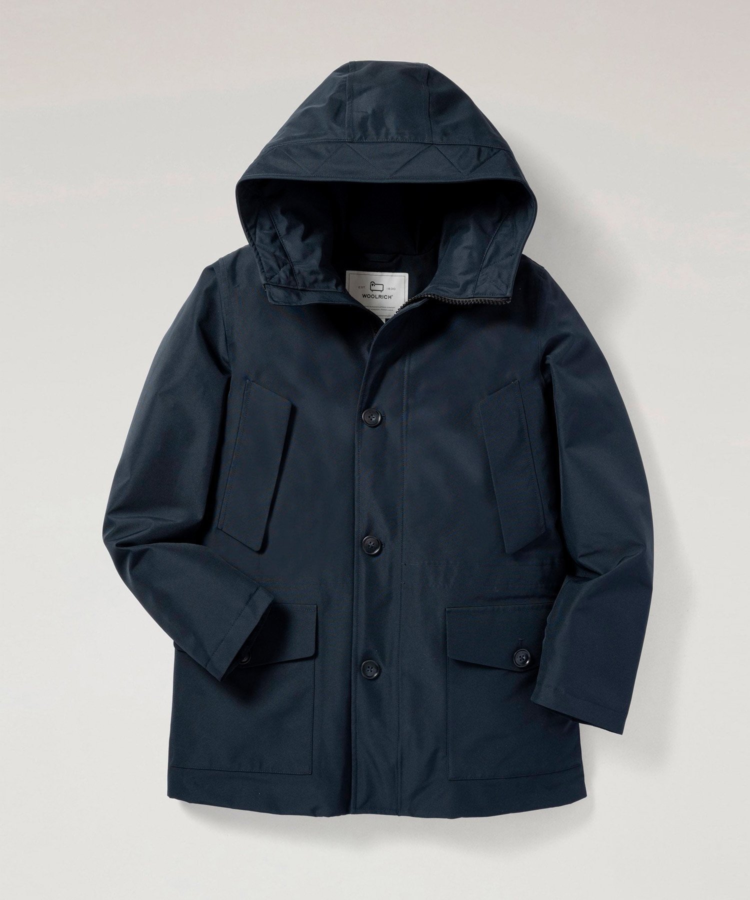 【ウールリッチ/WOOLRICH / MEN】の【公式】ゴアテックス マウンテン パーカ / GTX MOUNTAIN PARKA インテリア・キッズ・メンズ・レディースファッション・服の通販 founy(ファニー) 　ファッション　Fashion　メンズファッション　MEN　ダウン　Down　ドローコード　Draw Cord　ハイネック　High Neck　パッチ　Patch　ファブリック　Fabric　フラップ　Flap　フロント　Front　ポケット　Pocket　冬　Winter　定番　Standard　MELTON BLUE|ID: prp329100004291005 ipo3291000000030145573