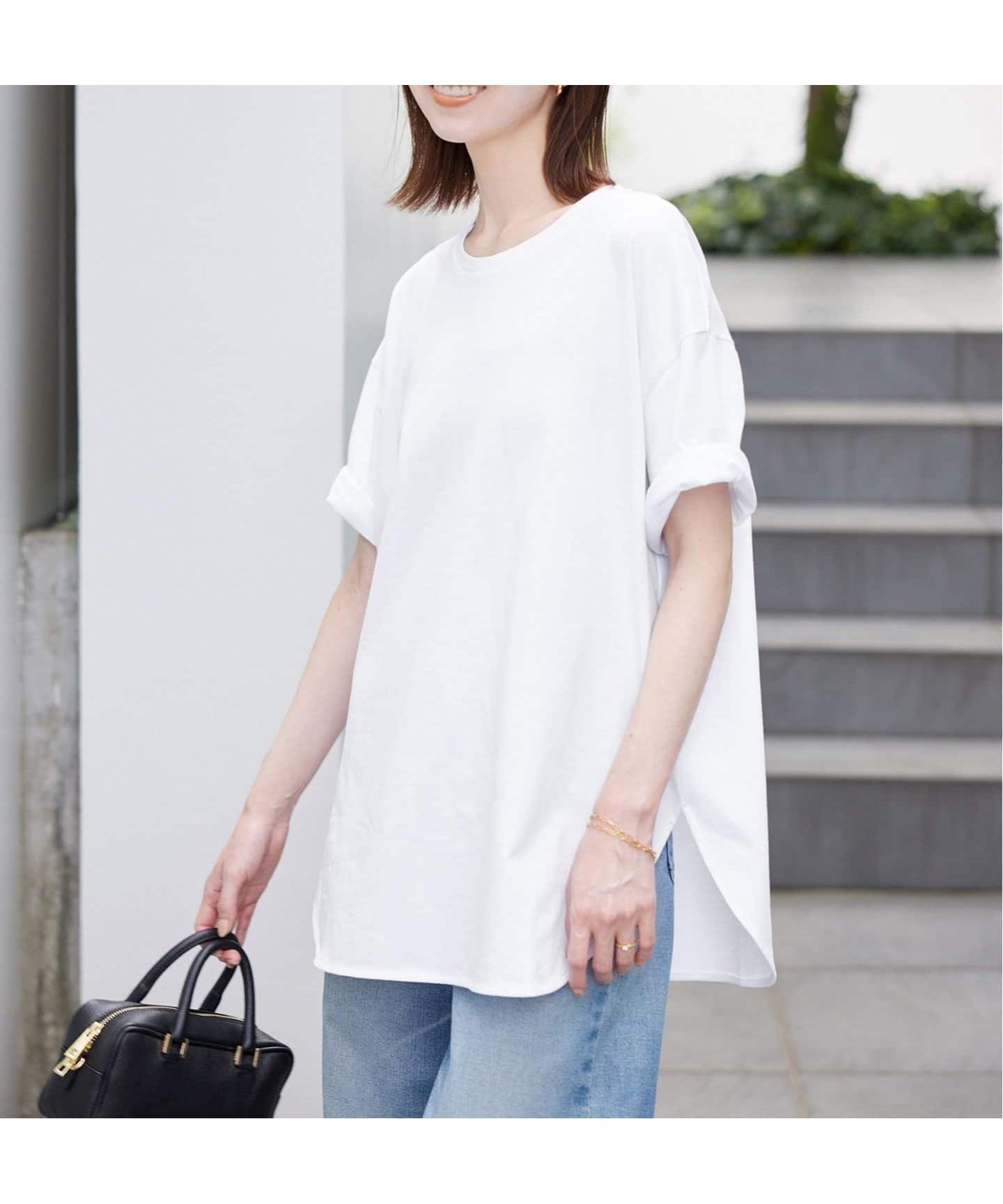 【スローブ イエナ/SLOBE IENA】のラウンドヘムTシャツ 人気、トレンドファッション・服の通販 founy(ファニー) 　ファッション　Fashion　レディースファッション　WOMEN　トップス・カットソー　Tops/Tshirt　シャツ/ブラウス　Shirts/Blouses　ロング / Tシャツ　T-Shirts　2024年　2024　2024-2025秋冬・A/W　Aw/Autumn/Winter/Fw/Fall/2024-2025　おすすめ　Recommend　アクセサリー　Accessories　シンプル　Simple　スリーブ　Sleeve　ハーフ　Half　バランス　Balance　 other-1|ID: prp329100004292898 ipo3291000000030074855