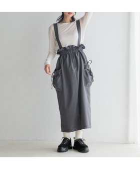 【ローリーズファーム/LOWRYS FARM】 ウエストフリルサスツキスカート人気、トレンドファッション・服の通販 founy(ファニー) ファッション Fashion レディースファッション WOMEN スカート Skirt おすすめ Recommend コンパクト Compact サスペンダー Suspenders タートル Turtle フリル Frills ポケット Pocket ループ Loop |ID:prp329100004293061