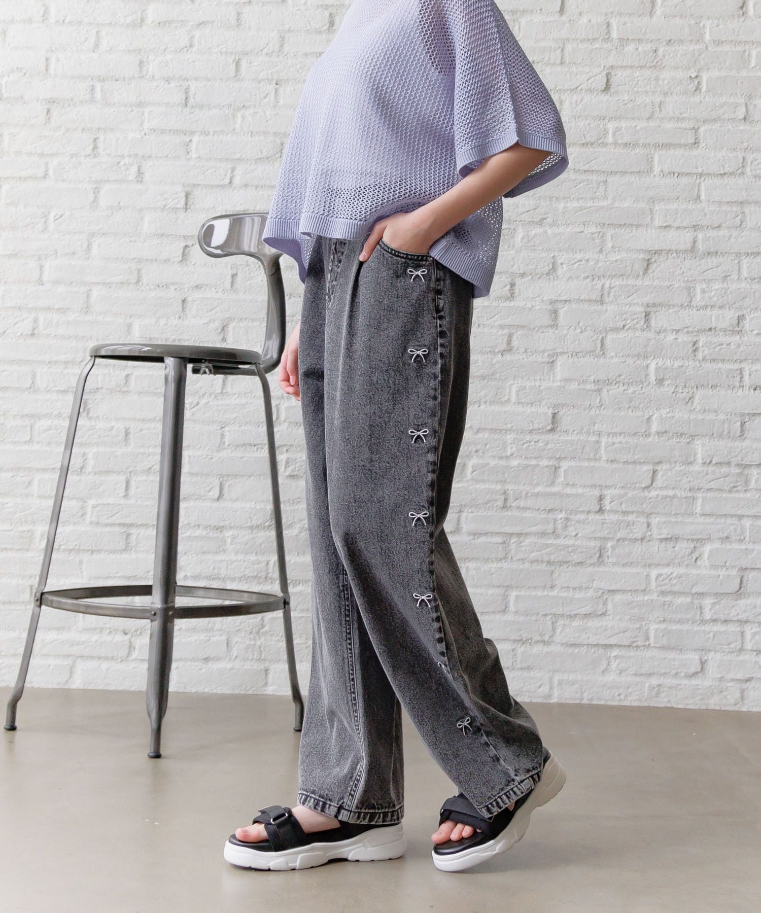 【グローバルワーク/GLOBAL WORK / KIDS】のGOODデニムワイドアソート/キッズ/147408 インテリア・キッズ・メンズ・レディースファッション・服の通販 founy(ファニー)  ファッション Fashion キッズファッション Fashion for Kids カットオフ Cut-Off Design ケミカル Chemical, Chemical Wash シンプル Simple, Minimal ダメージ Distressed, Destroyed デニム Denim, Jeans Material トレンド Trend, Trending Now 人気 Popular, Best Seller プリント Print, Printed Pattern ポケット Pocket, Pocket Detail リボン Ribbon, Bow ワイド Wide, Wide Fit ケミカルブラック11|ID: prp329100004294685 ipo3291000000033957487