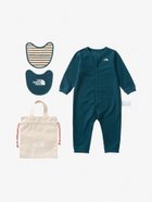 【ザ ノース フェイス/THE NORTH FACE / KIDS】のベビーロングスリーブロンパース 2Pビブ(ベビー) ミッドナイトペトロール|ID: prp329100004294889 ipo3291000000029891900