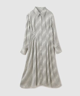 【ロペ/ROPE'】のキカプリントシャツシェイプワンピース 人気、トレンドファッション・服の通販 founy(ファニー) ファッション Fashion レディースファッション WOMEN ワンピース Dress おすすめ Recommend カーディガン Cardigan サテン Satin シェイプ Shape ハイネック High Neck プリント Print ポケット Pocket ロング Long |ID:prp329100004296209