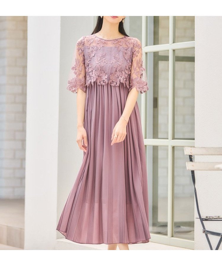 【ドレス/DRESS+】のワンピース ドレス レース プリーツ 結婚式 レース袖 人気、トレンドファッション・服の通販 founy(ファニー) 　ファッション　Fashion　レディースファッション　WOMEN　ワンピース　Dress　ドレス　Party Dresses　エレガント 上品　Elegant　シアー　Sheer　ショート　Short　ストール　Stall　ドレス　Dress　プリーツ　Pleats　ボレロ　Bolero　ポンチョ　Poncho　ミモレ　Mimore　ヨーク　Yoke　レース　Race　結婚式　Wedding Ceremony　 other-1|ID: prp329100004296305 ipo3291000000030304239