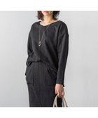 【ロートレ アモン/LAUTRE AMONT】の【WEB限定】スエードVネックストレッチカットソー≪セットアップ対応/洗濯機で洗える≫ 人気、トレンドファッション・服の通販 founy(ファニー) ファッション Fashion レディースファッション WOMEN トップス・カットソー Tops/Tshirt カットソー Cut and Sewn Vネック V-Neck クラシック Classic スエード Suede ストレッチ Stretch セットアップ Set Up デコルテ Decolletage 洗える Washable thumbnail ブラック|ID: prp329100004301780 ipo3291000000029825407