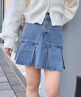 【イング/INGNI】 INGNI/裾切替プリーツデニムミニスカート人気、トレンドファッション・服の通販 founy(ファニー) ファッション Fashion レディースファッション WOMEN スカート Skirt ミニスカート Mini Skirts ガーリー Girly キャップ Cap 今季 This Season 切替 Switching スニーカー Sneakers スマホ Smartphone デニム Denim フィット Fit プリーツ Pleats ボックス Box ポケット Pocket ミックス Mix ミニスカート Mini Skirt |ID:prp329100004303215