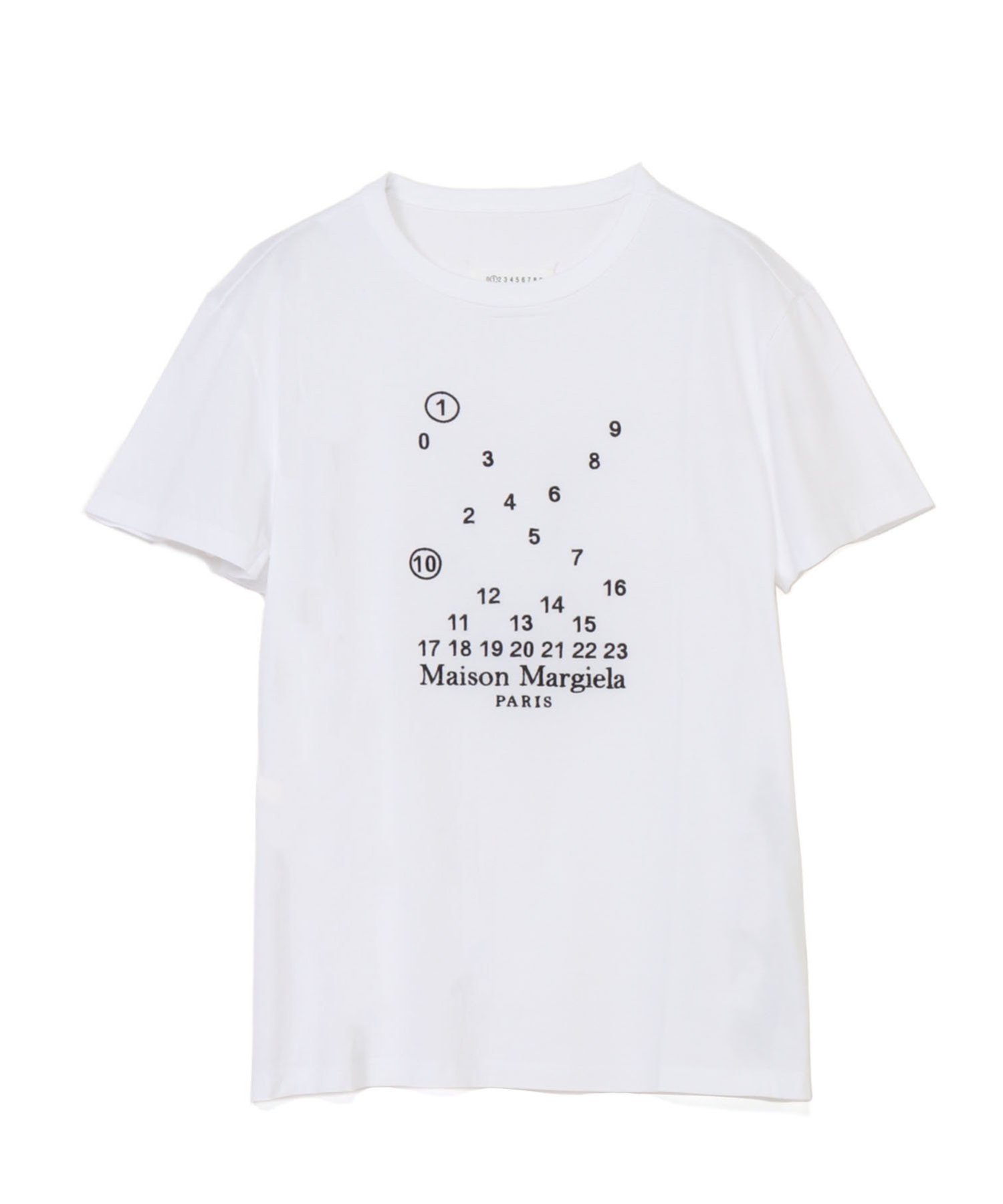 【メゾン マルジェラ/MAISON MARGIELA】のナンバリングロゴマココットンTシャツ インテリア・キッズ・メンズ・レディースファッション・服の通販 founy(ファニー) 　ファッション　Fashion　レディースファッション　WOMEN　トップス・カットソー　Tops/Tshirt　シャツ/ブラウス　Shirts/Blouses　ロング / Tシャツ　T-Shirts　インナー　Inner　ジャケット　Jacket　スタイリッシュ　Stylish　フロント　Front　ロング　Long　ワイド　Wide　吸水　Water Absorption　White|ID: prp329100004303411 ipo3291000000029835724