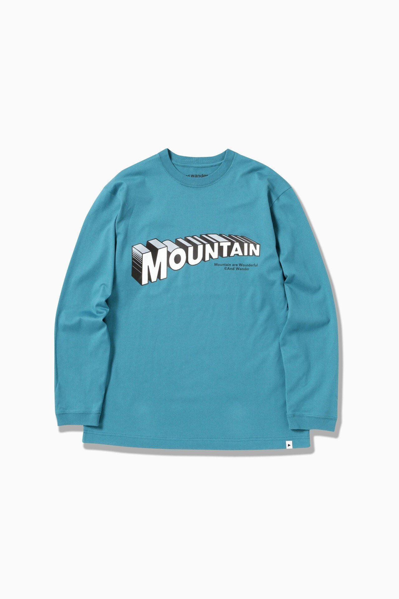 【アンドワンダー/and wander】のMOUNTAIN by JERRY UKAI long sleeve T インテリア・キッズ・メンズ・レディースファッション・服の通販 founy(ファニー) 　ファッション　Fashion　レディースファッション　WOMEN　トップス・カットソー　Tops/Tshirt　プリント　Print　blue|ID: prp329100004303644 ipo3291000000029884258