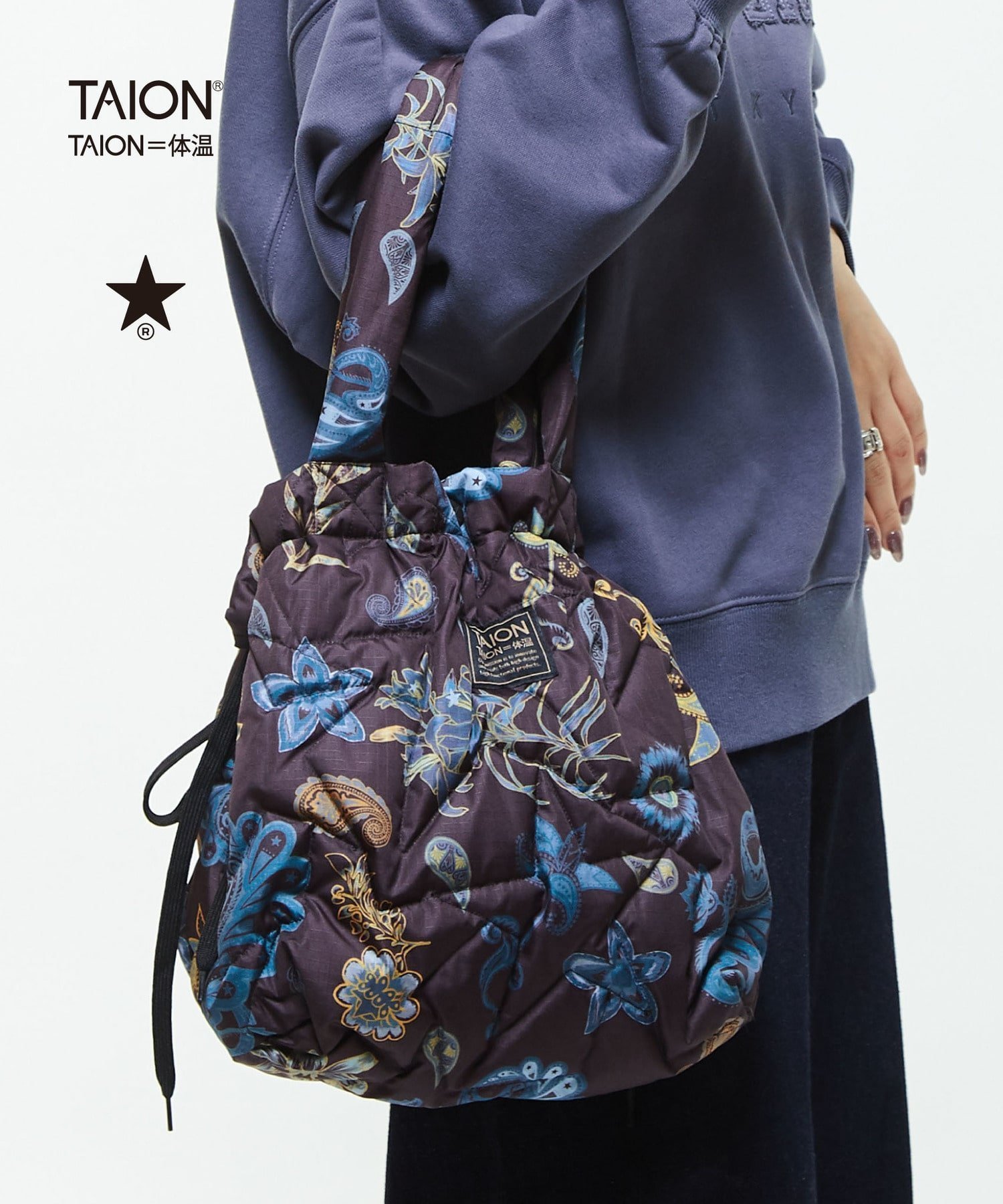 【コンバーストウキョウ/CONVERSE TOKYO】の【TAION】MILITARY STAR QUILTING TOTE BAG インテリア・キッズ・メンズ・レディースファッション・服の通販 founy(ファニー) 　ファッション　Fashion　レディースファッション　WOMEN　バッグ　Bag　キルティング　Quilting　キルト　Quilt　コラボ　Collaboration　巾着　Purse　ストリング　String　スペシャル　Special　ダウン　Down　ダブル　Double　トレンド　Trend　バンダナ　Bandana　パターン　Pattern　ベーシック　Basic　ボタニカル　Botanical　ミリタリー　Military　リップ　Lip　レース　Race　おすすめ　Recommend　ギフト プレゼント　Gift Present　その他|ID: prp329100004303760 ipo3291000000030060186