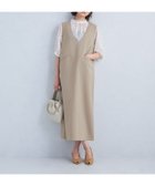 【その他のブランド/Other】のリネンライク Vネック ジャンパースカート -ウォッシャブル・UVカット- BEIGE|ID: prp329100004304119 ipo3291000000029843355