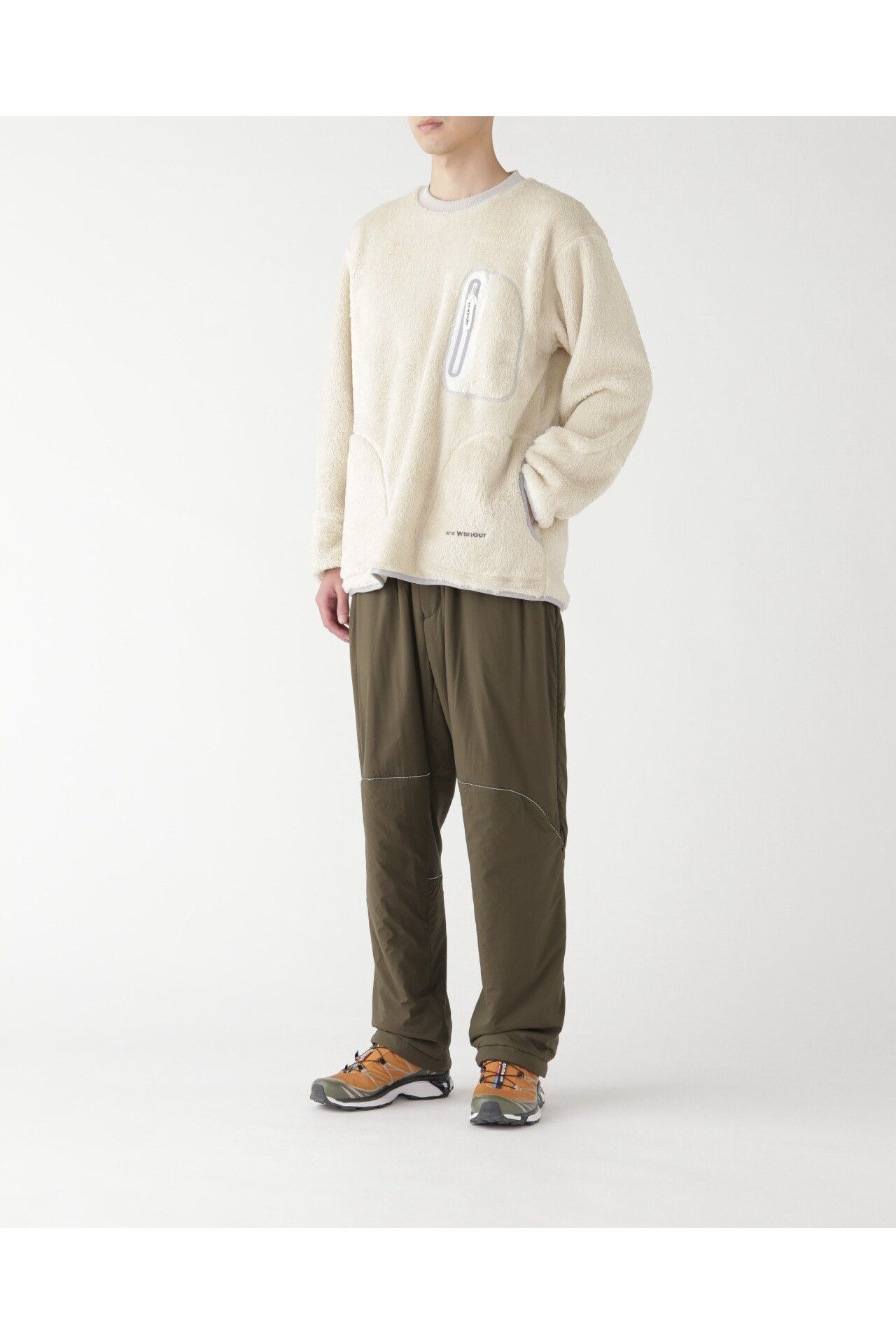 【アンドワンダー/and wander】のhigh loft fleece pullover インテリア・キッズ・メンズ・レディースファッション・服の通販 founy(ファニー) 　ファッション　Fashion　レディースファッション　WOMEN　トップス・カットソー　Tops/Tshirt　プルオーバー　Pullover　パターン　Pattern　off white1|ID: prp329100004304295 ipo3291000000029844451