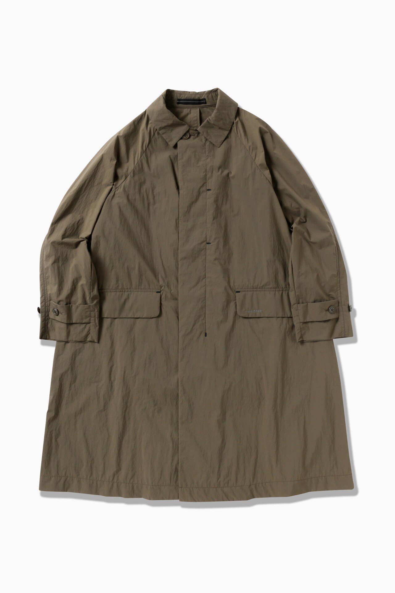 【アンドワンダー/and wander】のwater repellent light coat インテリア・キッズ・メンズ・レディースファッション・服の通販 founy(ファニー) 　ファッション　Fashion　レディースファッション　WOMEN　アウター　Coat Outerwear　コート　Coats　ビジネス 仕事 通勤　Business　ポケット　Pocket　khaki|ID: prp329100004304377 ipo3291000000029844783