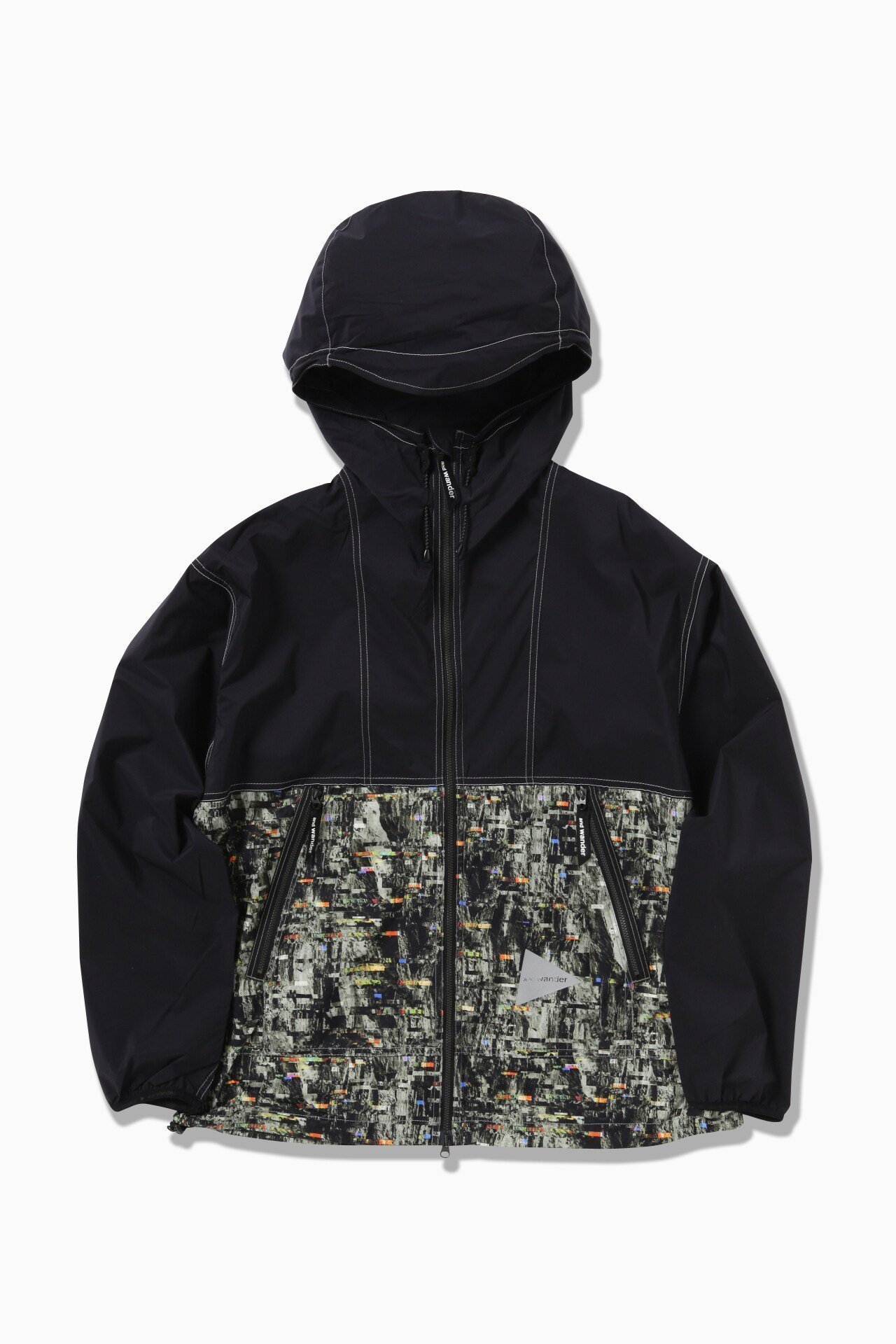 【アンドワンダー/and wander】のPERTEX printed wind jacket インテリア・キッズ・メンズ・レディースファッション・服の通販 founy(ファニー) 　ファッション　Fashion　レディースファッション　WOMEN　アウター　Coat Outerwear　ジャケット　Jackets　プリント　Print　ポーチ　Pouch　リップ　Lip　black|ID: prp329100004304387 ipo3291000000029844837