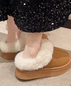 【ミニミニストア/miniministore】のファーサボサンダル厚底レディースモカシン キャメル|ID: prp329100004305199 ipo3291000000030020244